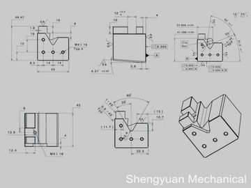 مخصص CNC الآلات الدقيقة تلميع D2 0.005 التسطيح جبل الرقصة