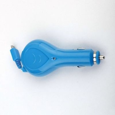 عالية الكفاءة قابل للسحب مايكرو LG USB شاحن سيارة مع كابل الربيع
