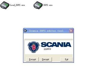 Scania يعدّل sop محرر أداة Scania VCI 2 sop يصنّف encryptor/Decryptor مع معلم
