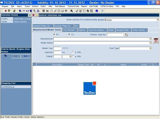 قطع غيار Epc Tecdoc Tec.Doc كتالوج برنامج تشخيص السيارات 04/2012